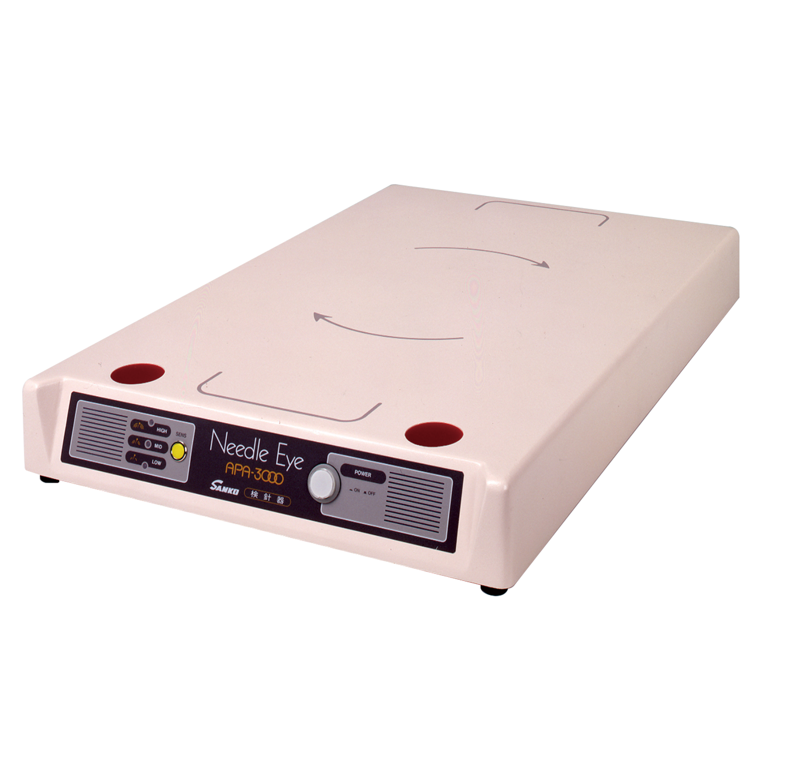 日本三高進(jìn)口APA-3000臺式檢針機配備SAS電路，用于服裝產(chǎn)品的余針檢測