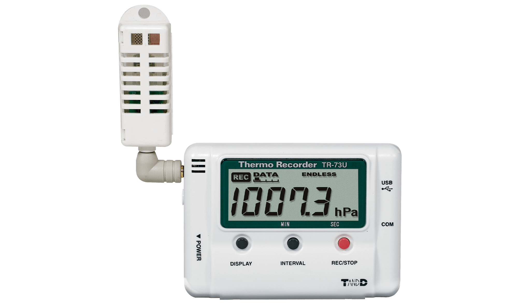 tandd進(jìn)口USB 連接氣壓記錄儀 1100 hPa 的溫度、濕度和氣壓TR-73U