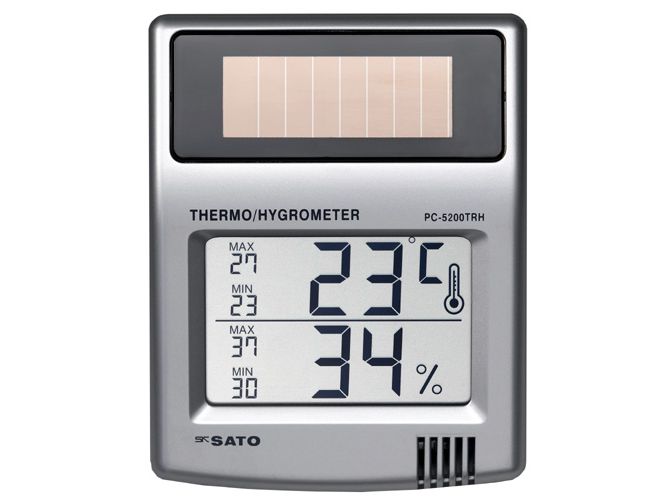 日本進(jìn)口佐藤SATO太陽(yáng)能數(shù)字溫濕度計(jì) PC-5200TRH